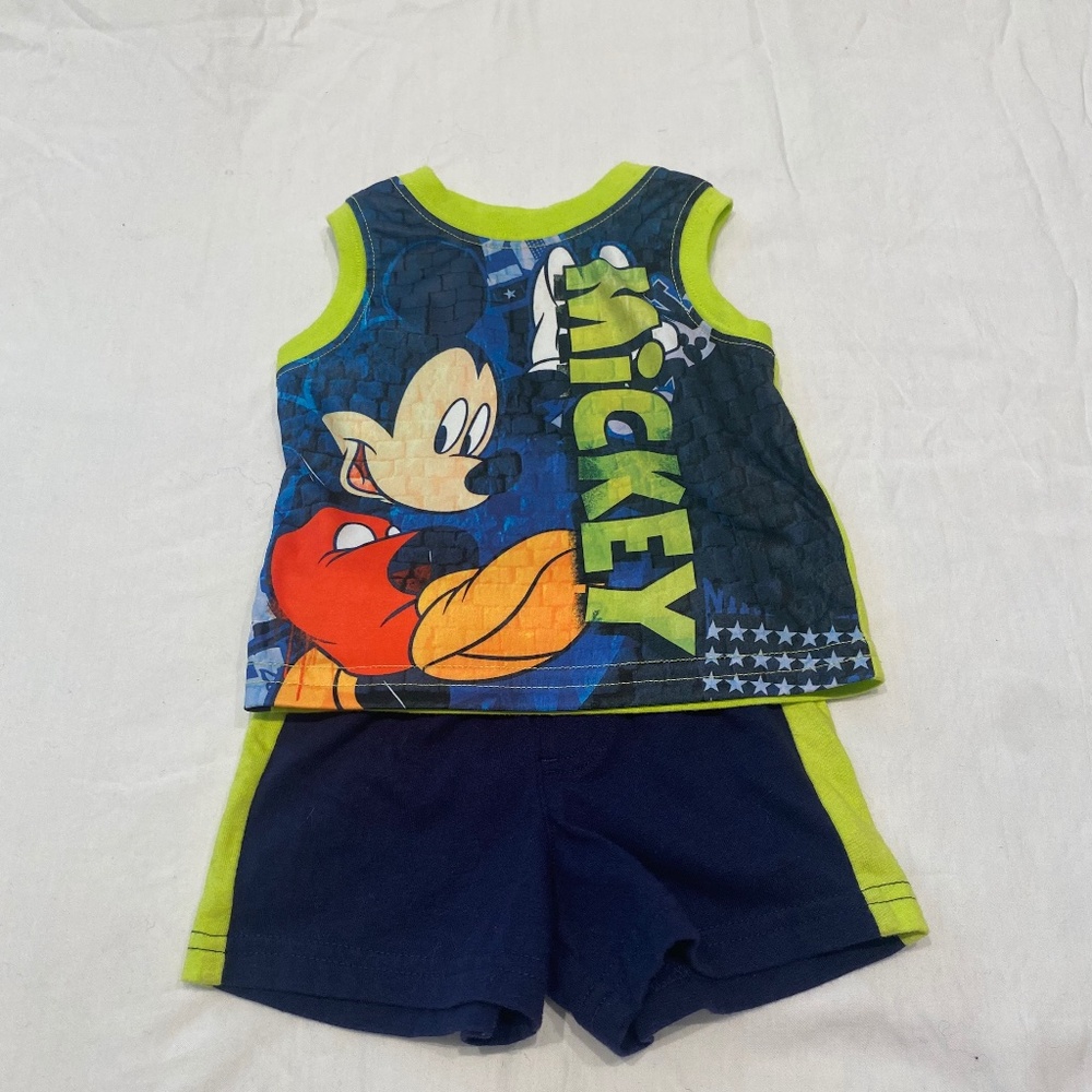 Disney baby tank and shorts
